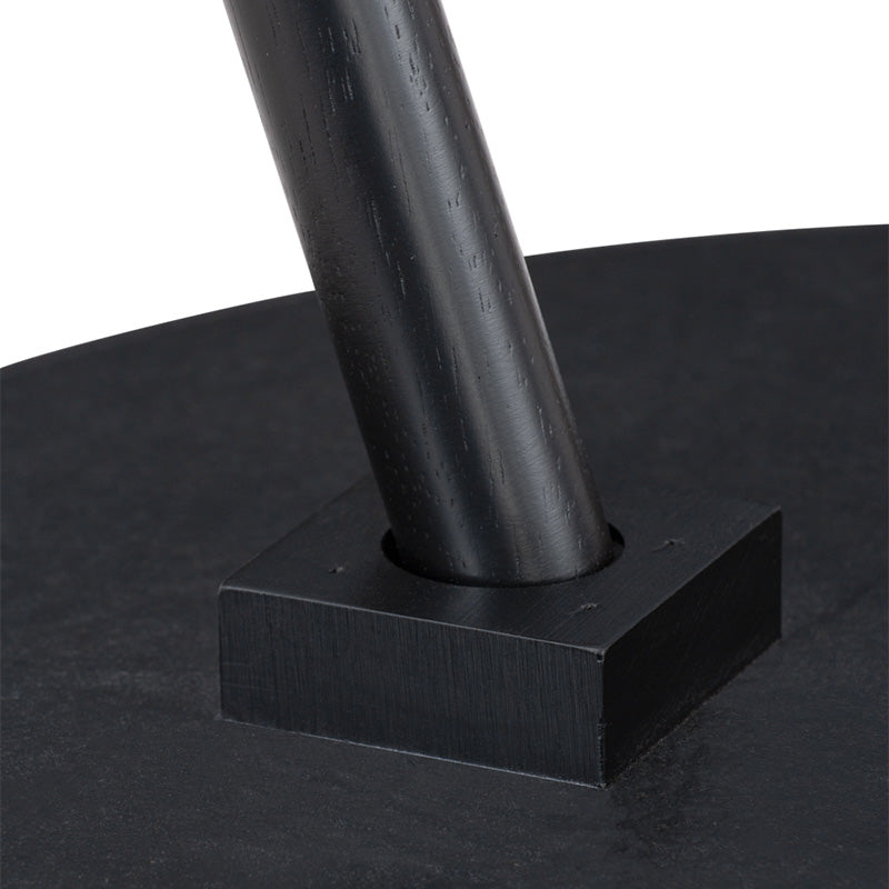 INNIS Modern Side Table - Black Nightstand for Bedroom, Living Room & Office - Small End Table with Sturdy Metal Frame & Sleek Design