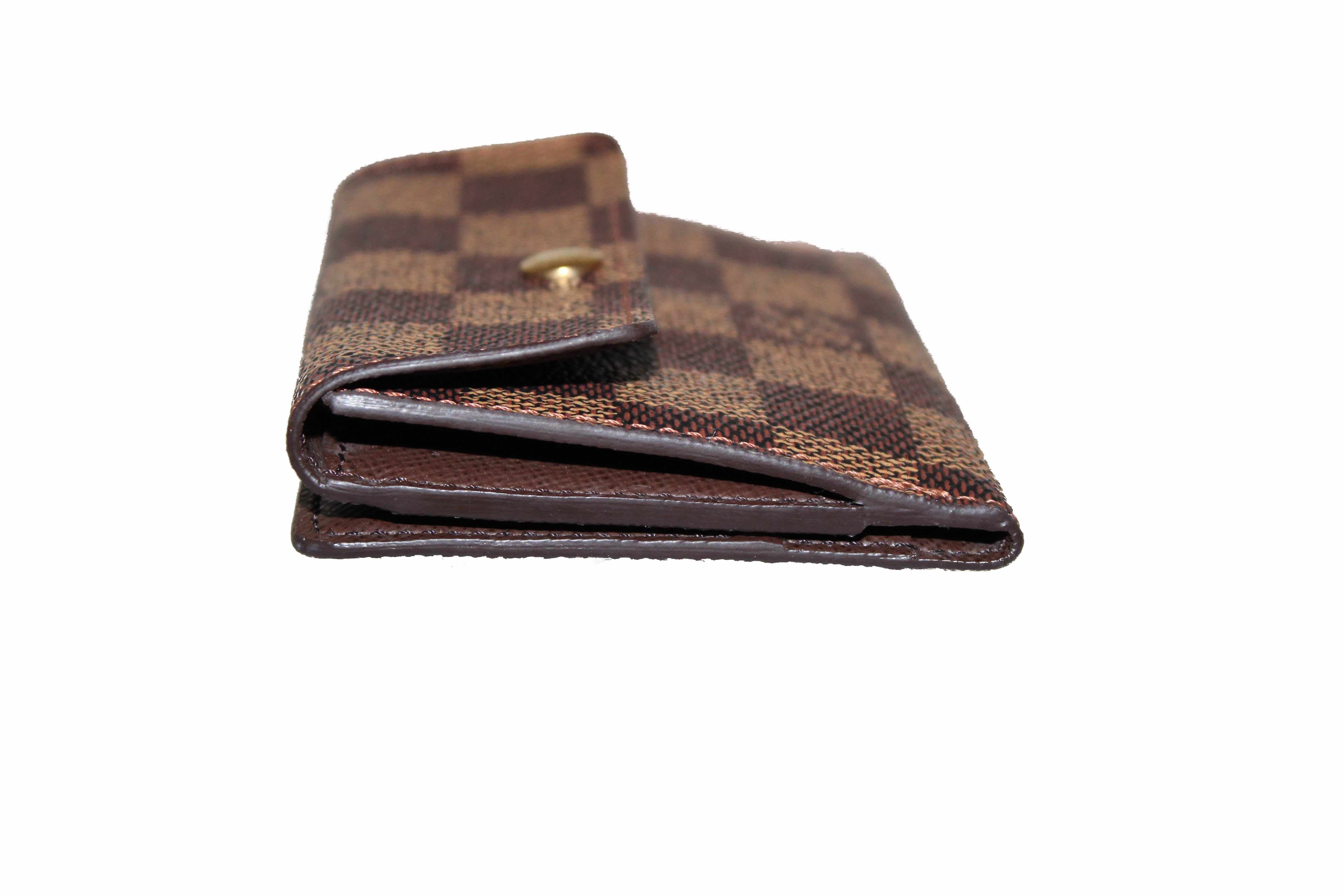 Authentic Louis Vuitton Damier Ebene Ludlow Card Holder - Luxury Slim Wallet for Men & Women - Perfect for Everyday Use, Business Cards & ID Organization