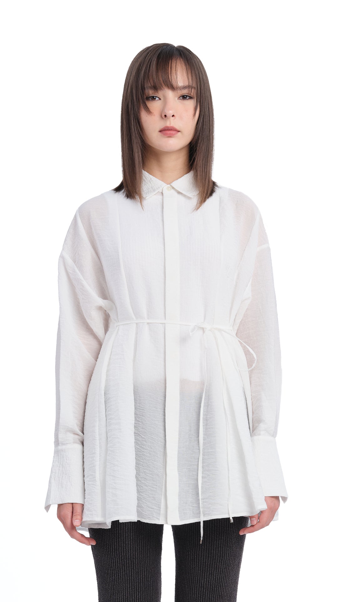 Elegant Pleated Flare Shirt for Women - Stylish Casual & Office Wear - Perfect for Work, Dates & Special Occasions