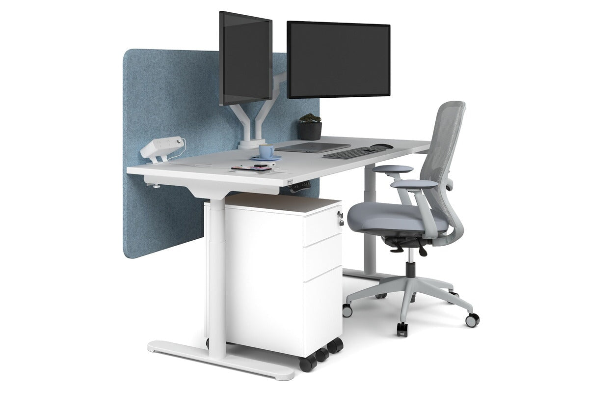 Flexi Premium Height Adjustable Single Workstation [1800L x 700W] - Ergonomic Standing Desk for Home Office, Gaming & Study - Electric Sit Stand Desk with Memory Function