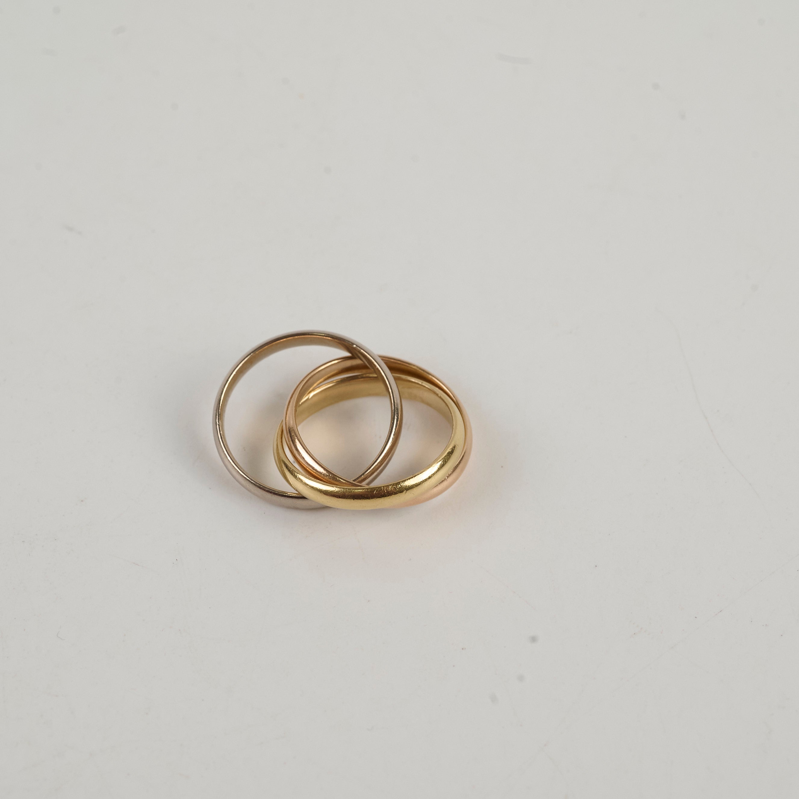 Cartier Trinity Ring Classic 18K Gold Tri-Color Band Size 55 - Perfect for Engagements, Anniversaries & Luxury Gifting