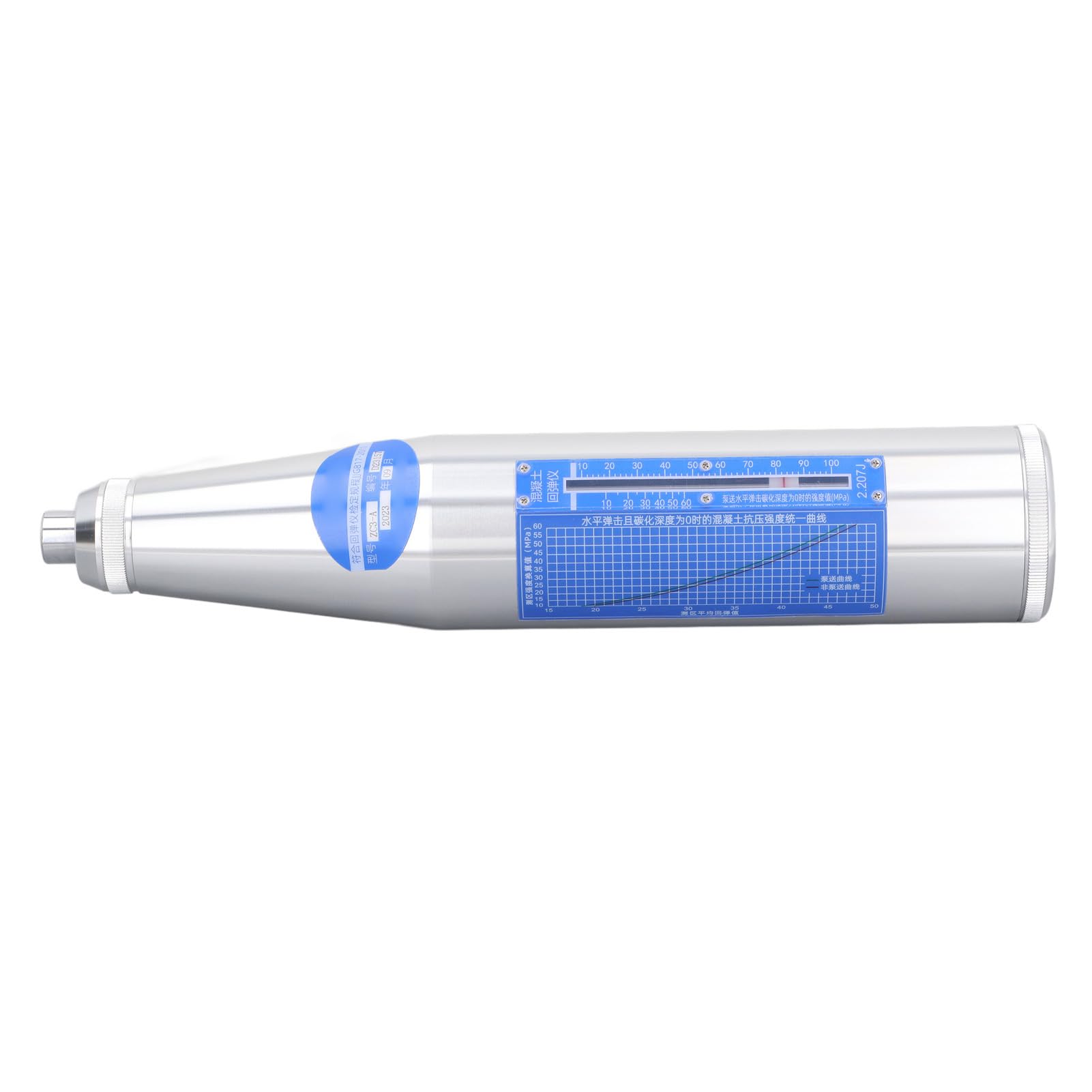 Stainless Steel Concrete Hammer Tester - Professional Resiliometer with Storage Case for Building Walls, Roads & Construction Projects | Perfect for Quality Control, Material Testing & Structural Assessment