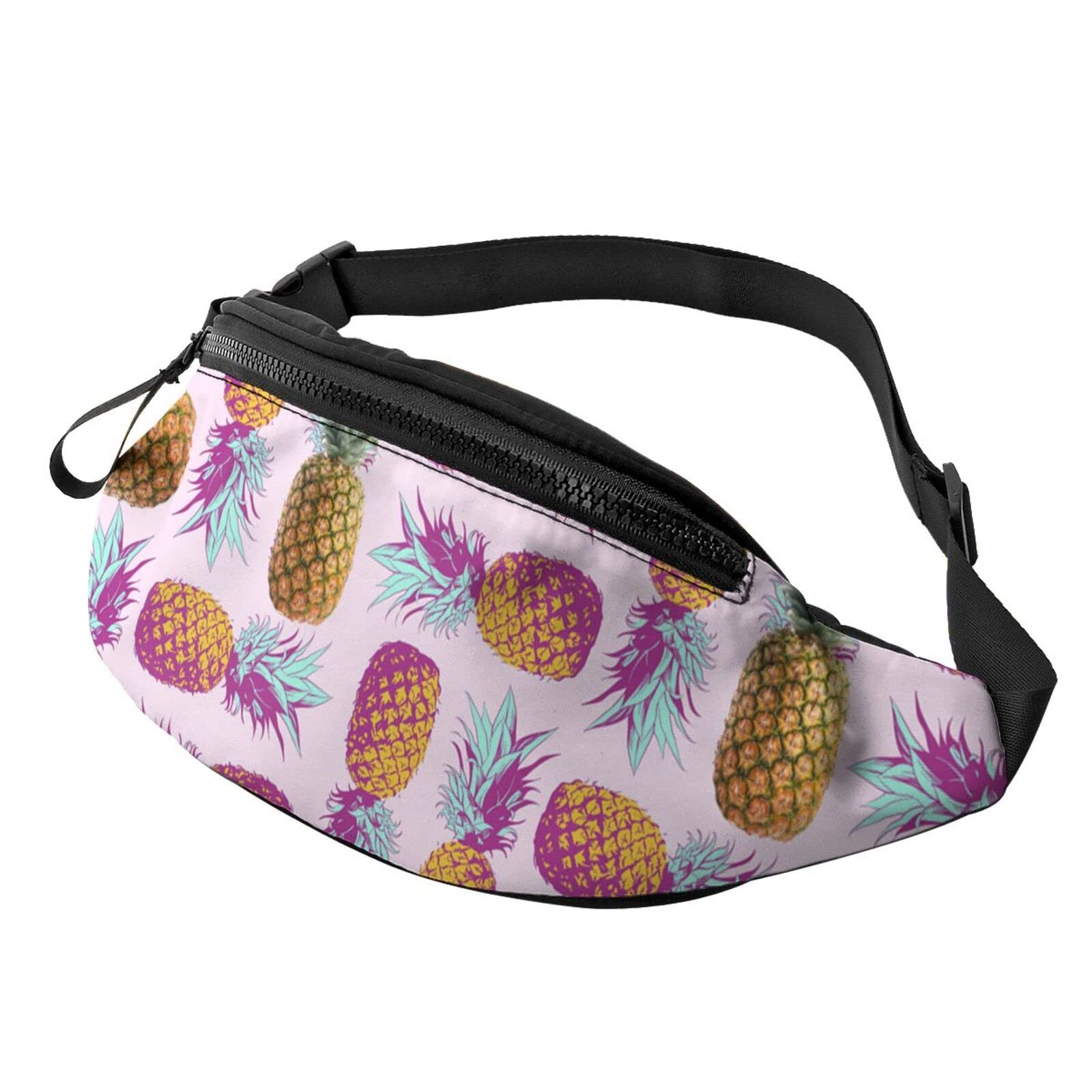 ZCJHGZcz Adjustable Pineapple Fanny Pack for Men & Women - Casual Waist Bag for Travel, Hiking, Sports & Festivals (One Size) | Perfect for Outdoor Adventures, Concerts & Daily Use