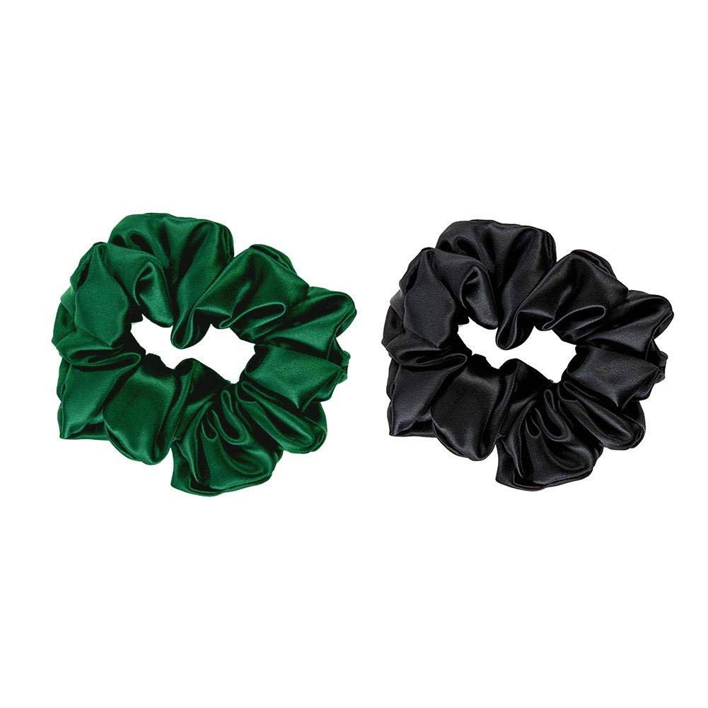 THXSILK Silk Scrunchies for Women - Soft Elastic Hair Bands & Ponytail Ties (6 Colors) - Perfect for Workouts, Office & Everyday Hair Styling