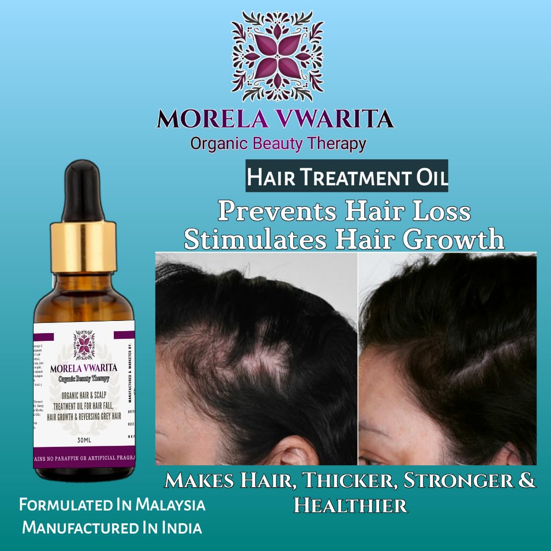 Organic Morela Vwarita Hair Growth Oil for Women - Natural Hair Fall Treatment & Scalp Care | Promotes Thicker, Stronger Hair for Daily Use & Styling