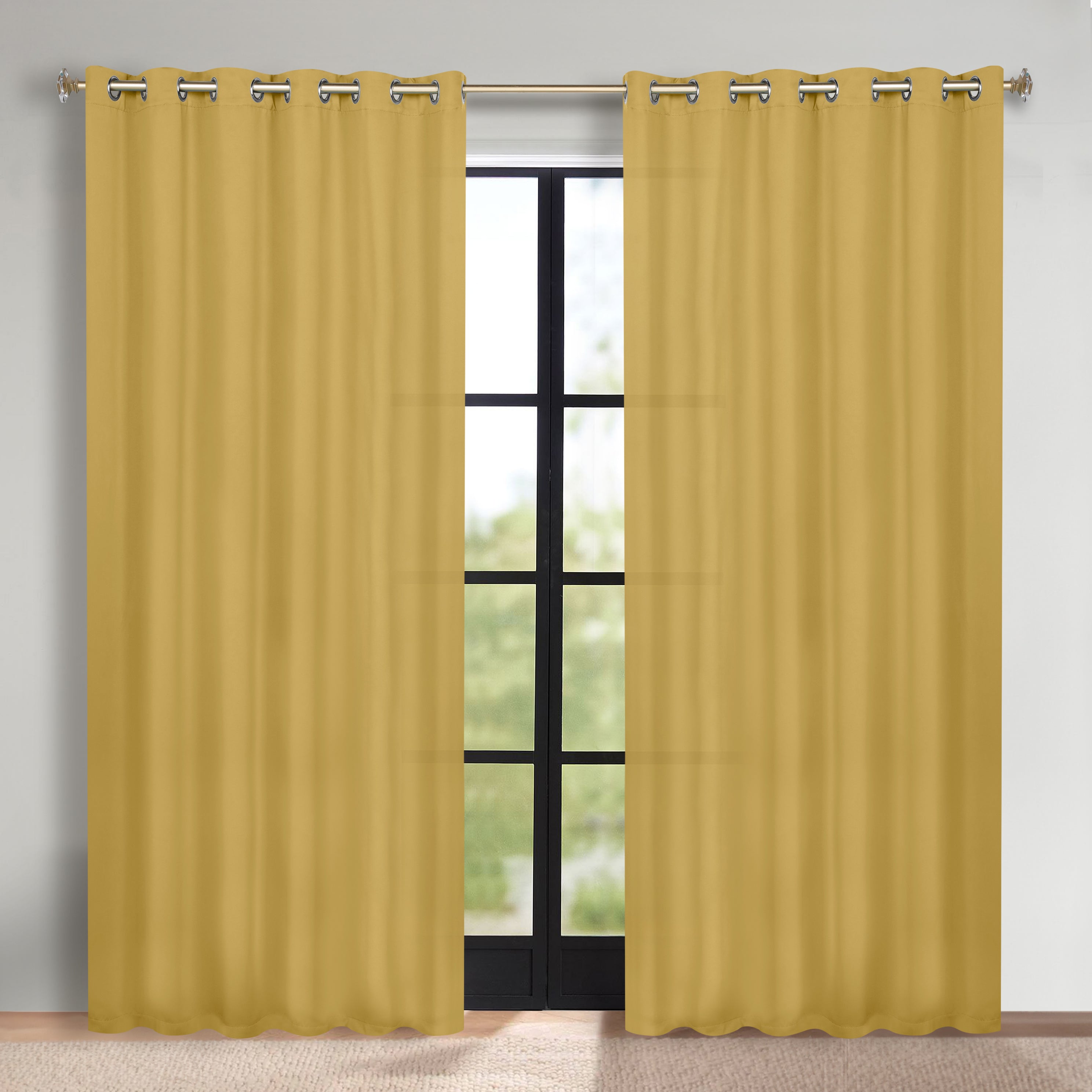 Blackout Curtains Set of 2 - Machine Washable, Room Darkening, Noise Reducing & Thermal Insulated for Bedroom, Nursery & Home Theater