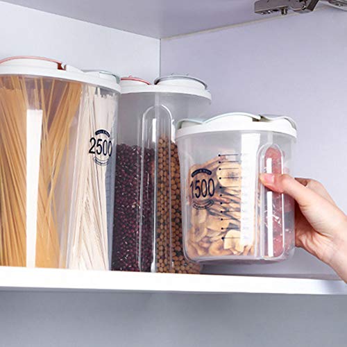 VALINK Airtight Food Storage Containers with Transparent Lids - BPA-Free Plastic Cereal, Grain & Dry Food Organizer for Kitchen Pantry - Perfect for Meal Prep, Baking Ingredients & Snack Storage