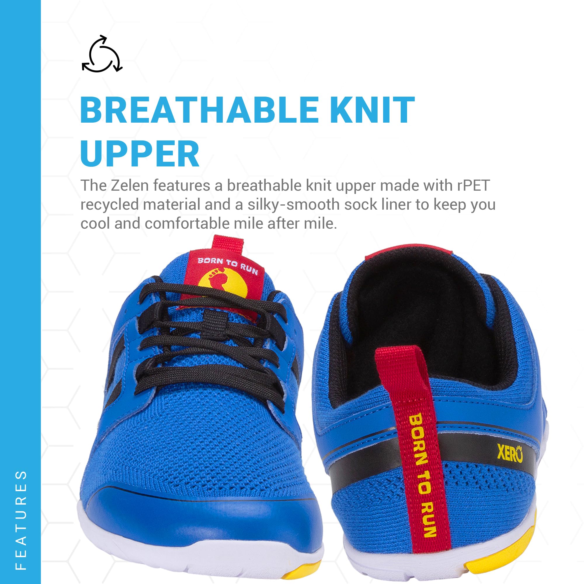 Xero Shoes Zelen Men's Barefoot Zero Drop Running Shoes - Lightweight & Flexible with Removable Insole - Perfect for Trail Running, Gym Workouts & Everyday Wear