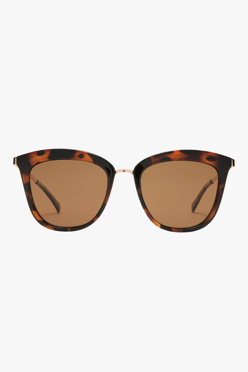 Caliente Tort Gold Arms Brown Polarized Lens Sunglasses for Men & Women - UV Protection, Stylish & Comfortable for Driving, Beach, and Outdoor Activities