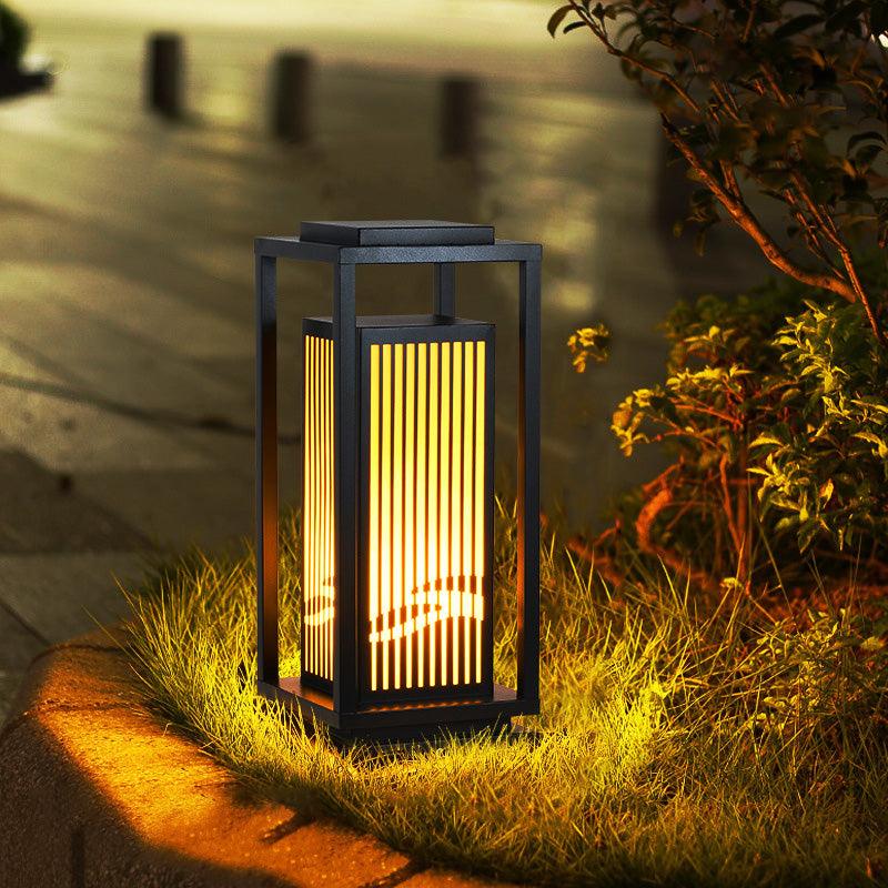 Square Cage Outdoor Light - Weatherproof LED Hanging Light for Patio, Garden, Porch, and Backyard Decor - Perfect for Outdoor Parties and Evening Ambiance