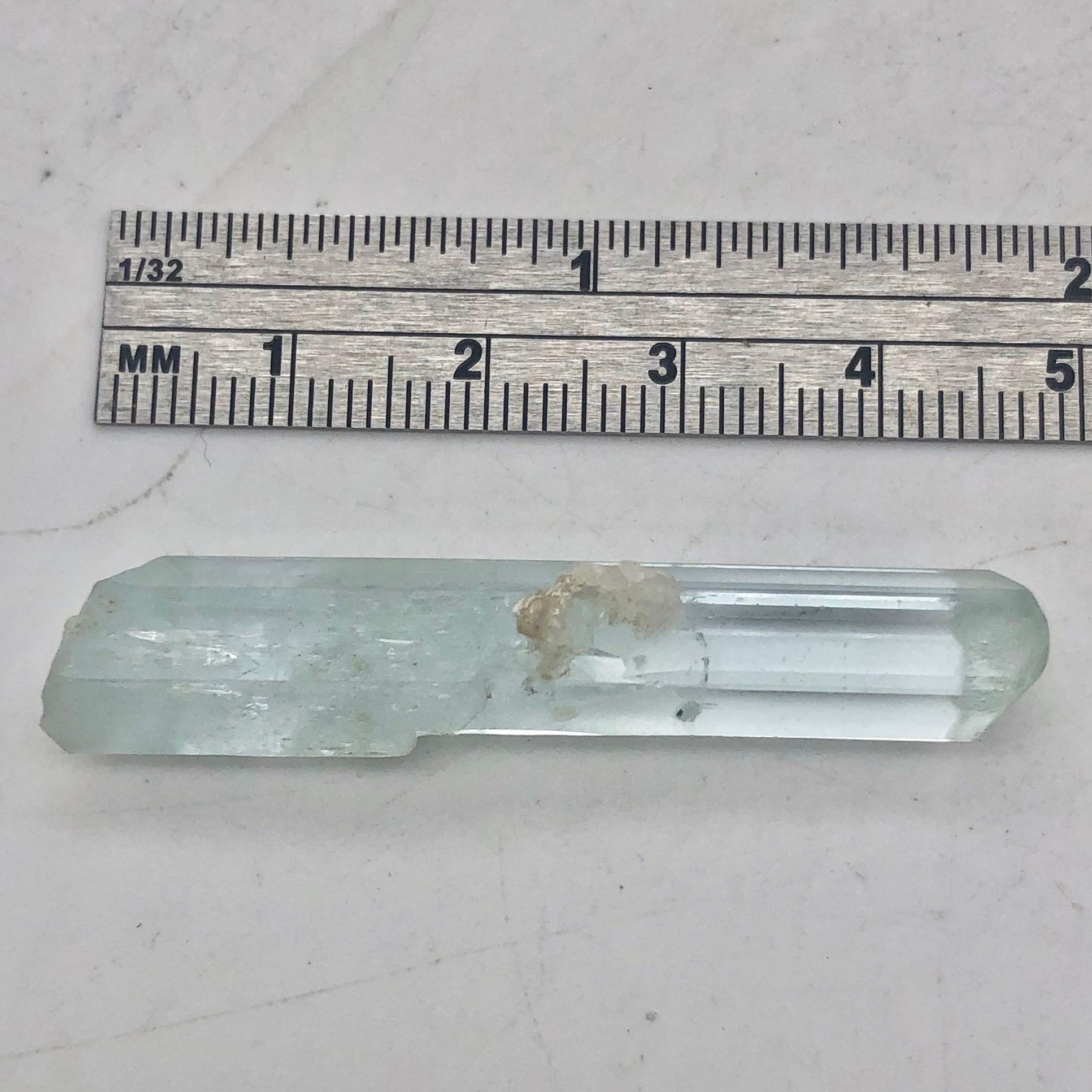 Natural Sky Blue Aquamarine Crystal Gemstone - 46x9x10mm, 31.595cts | Healing Stone for Jewelry Making, Meditation & Energy Work
