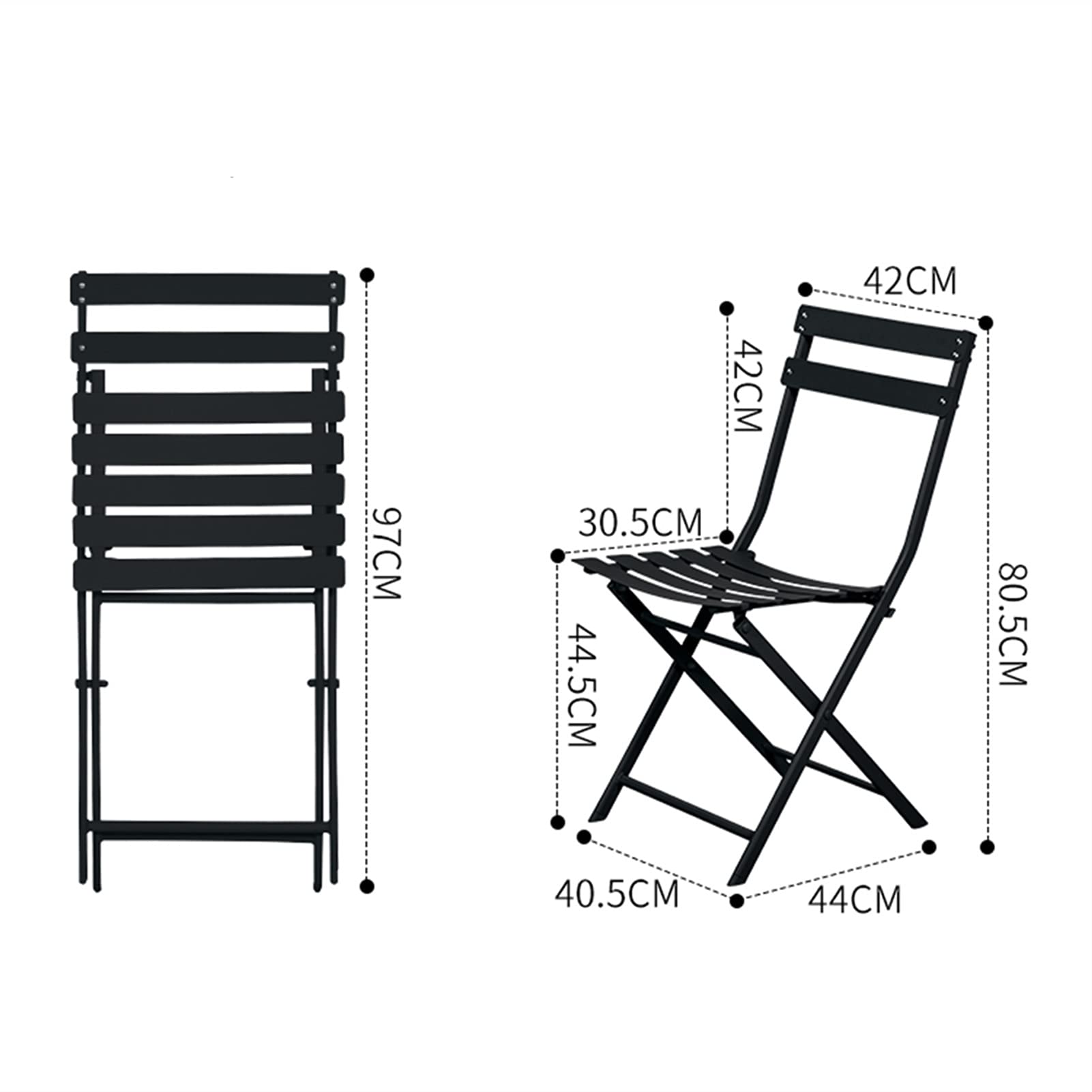 European-Style Wrought Iron Folding Dining Chair with Cushion - Foldable, Portable Balcony & Courtyard Seating Solution - Perfect for Outdoor Relaxation, Garden Parties & Small Space Living (Green)