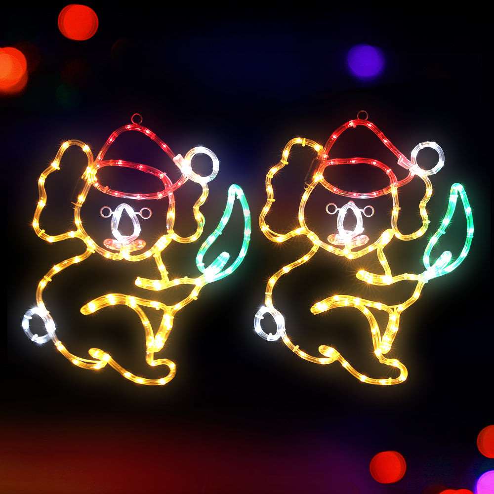 216 LED Christmas Rope Lights - 0.48M Outdoor Holiday Decorations with Jingle Jolly Motif | Perfect for Christmas Tree, House, Yard & Party Decorations