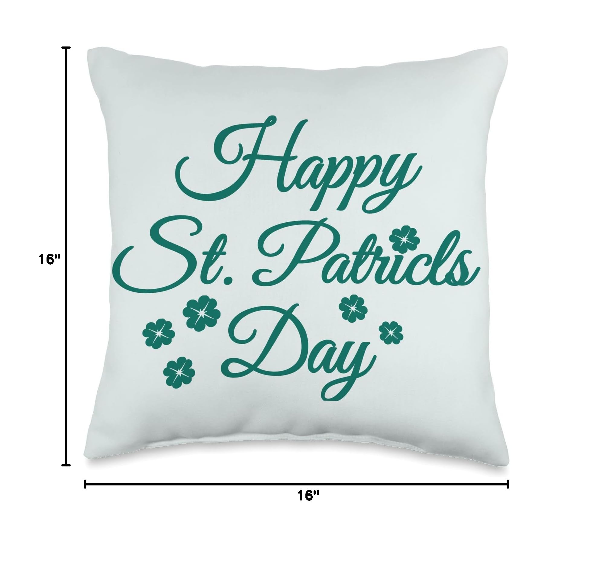 St. Patrick's Day Shamrock Pillow Cover - Irish Themed Decorative Throw Pillow for Sofa, Bed & Home Decor - Perfect Gift for St. Paddy's Day Celebrations