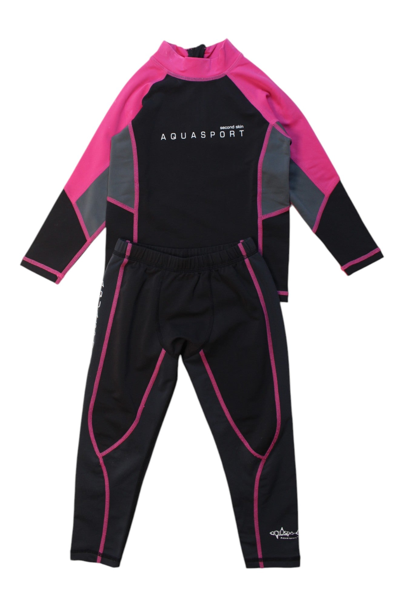 Aquasport Rash Guard Set for Kids Size 2T - UV Protection Swim Shirt & Shorts for Beach, Pool & Water Play