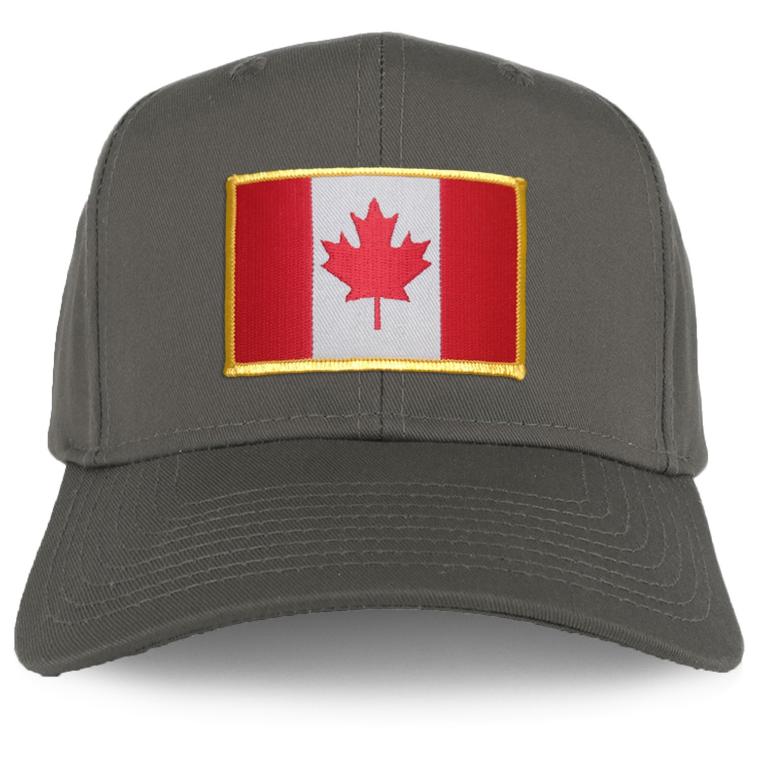 XXL Oversize Canada Flag Iron On Patch for Baseball Caps - Embroidered Applique for DIY Clothing, Hats & Bags - Perfect for Patriotic Events, Sports Fans & Custom Fashion