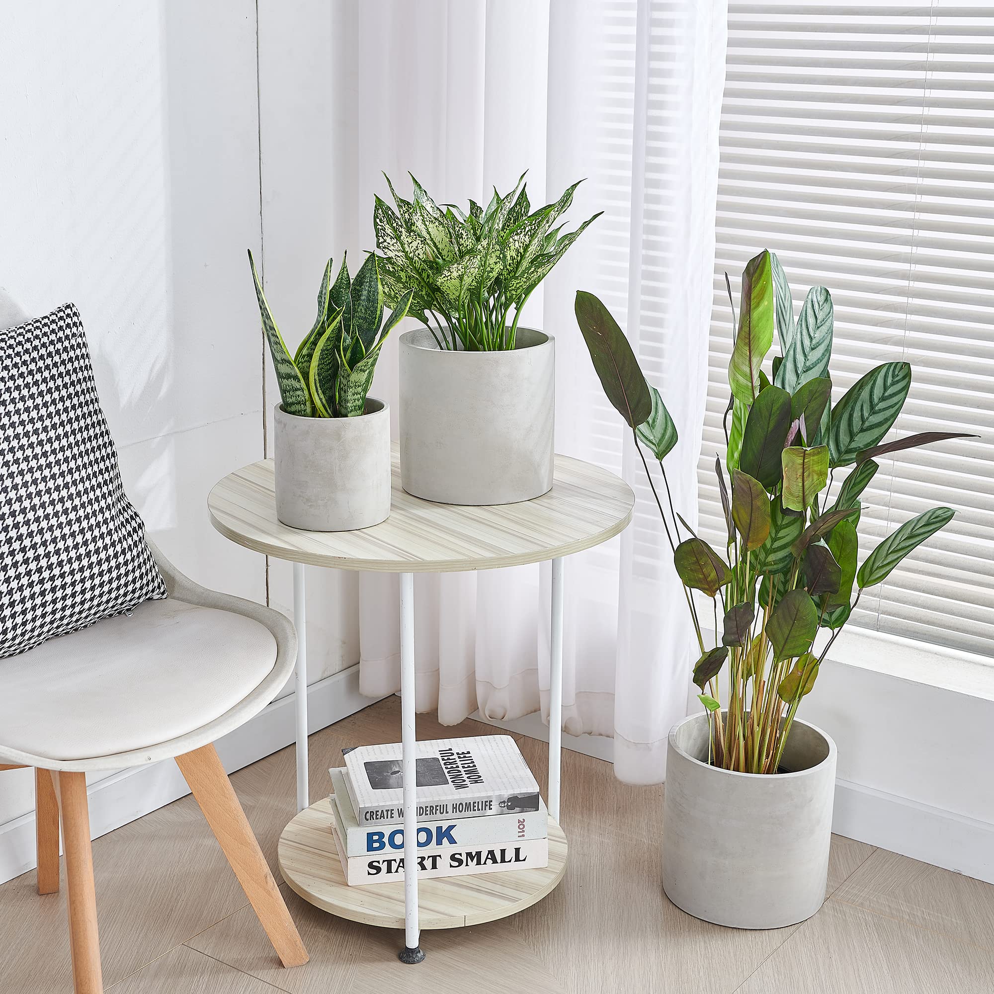 Modern 4.7 Inch Grey Cement Planter with Drainage Hole - Indoor Outdoor Plant Pots for Succulents, Herbs & Small Flowers - Perfect for Home, Office & Garden Decor (Plant Not Included)