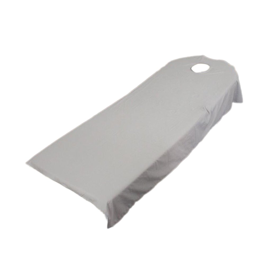 Premium Massage Table Cover with Face Hole - 80x190cm Gray Waterproof & Durable Spa Bed Sheet for Professional Massage Therapy, Facial Treatments & Salon Use