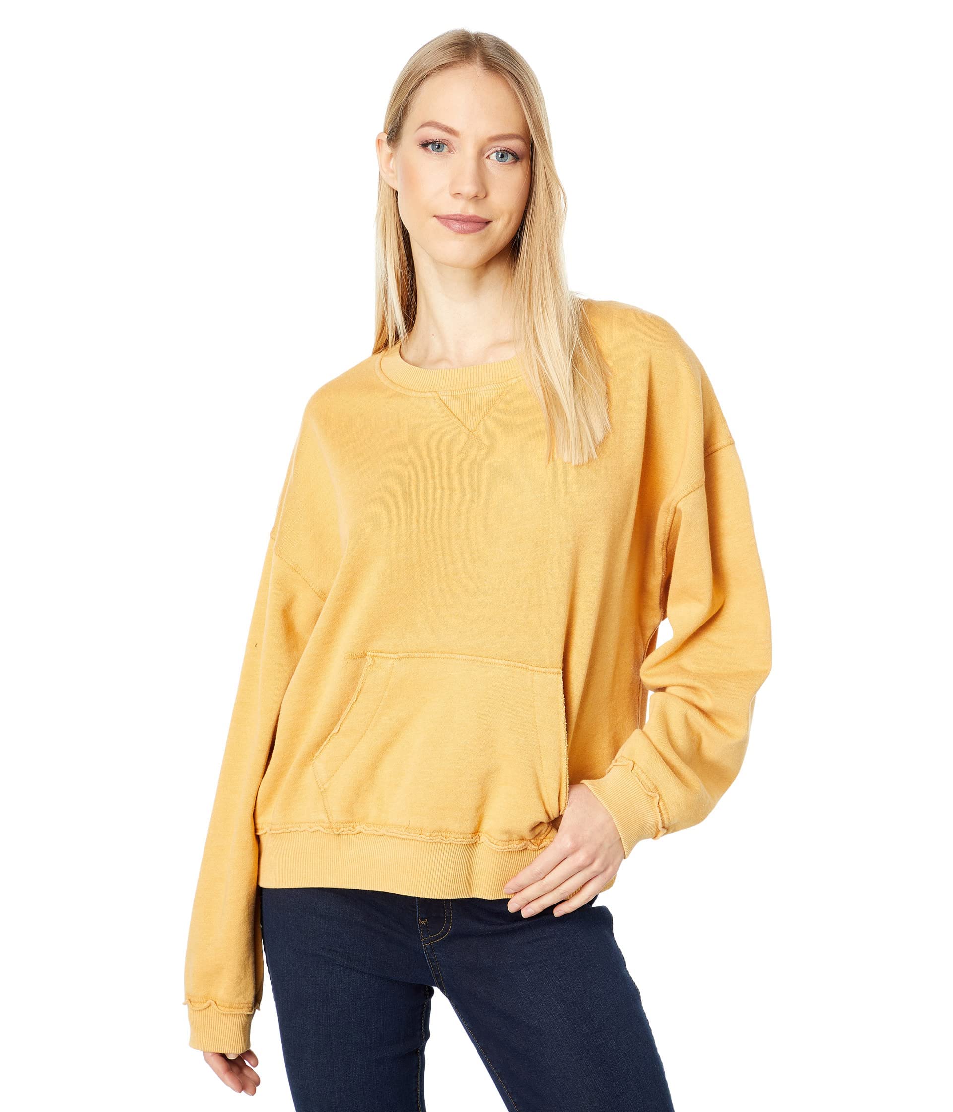 Lucky Brand Women's Cozy Slouchy Fleece Sweatshirt | Soft Pullover Hoodie for Casual Wear | Perfect for Lounging, Running Errands & Weekend Outfits