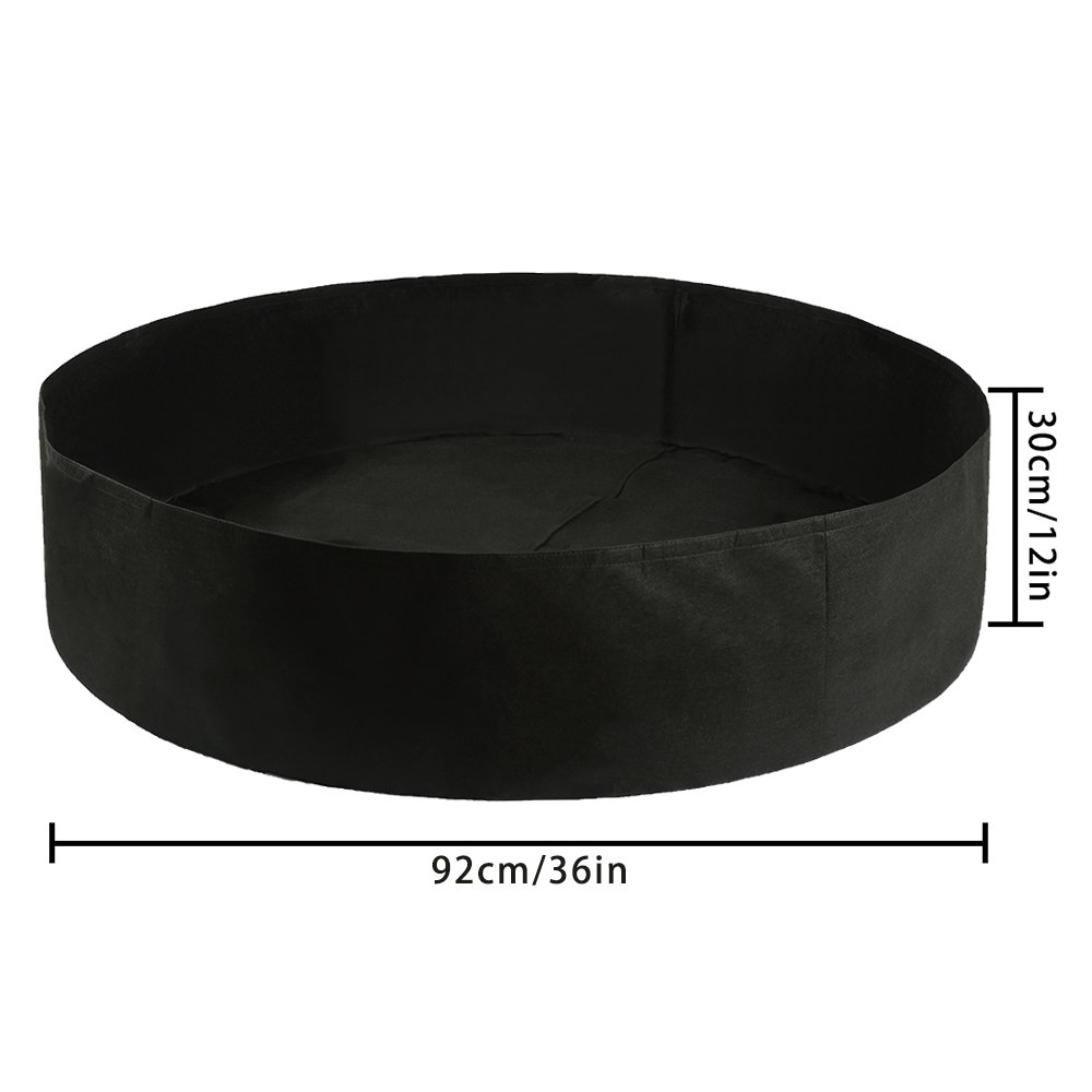 50 Gallon Round Fabric Grow Bag for Plants, Flowers & Vegetables - Breathable Garden Plant Bed, Raised Planting Container for Outdoor Gardening, Patio & Balcony