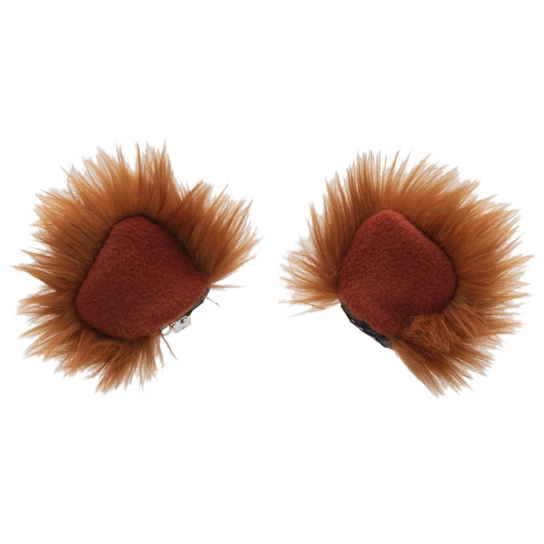 Pawstar Clip-In Animal Ears Headband - Bear, Lion, Mouse Costume Accessories for Halloween, Cosplay, and Parties - Rust Color