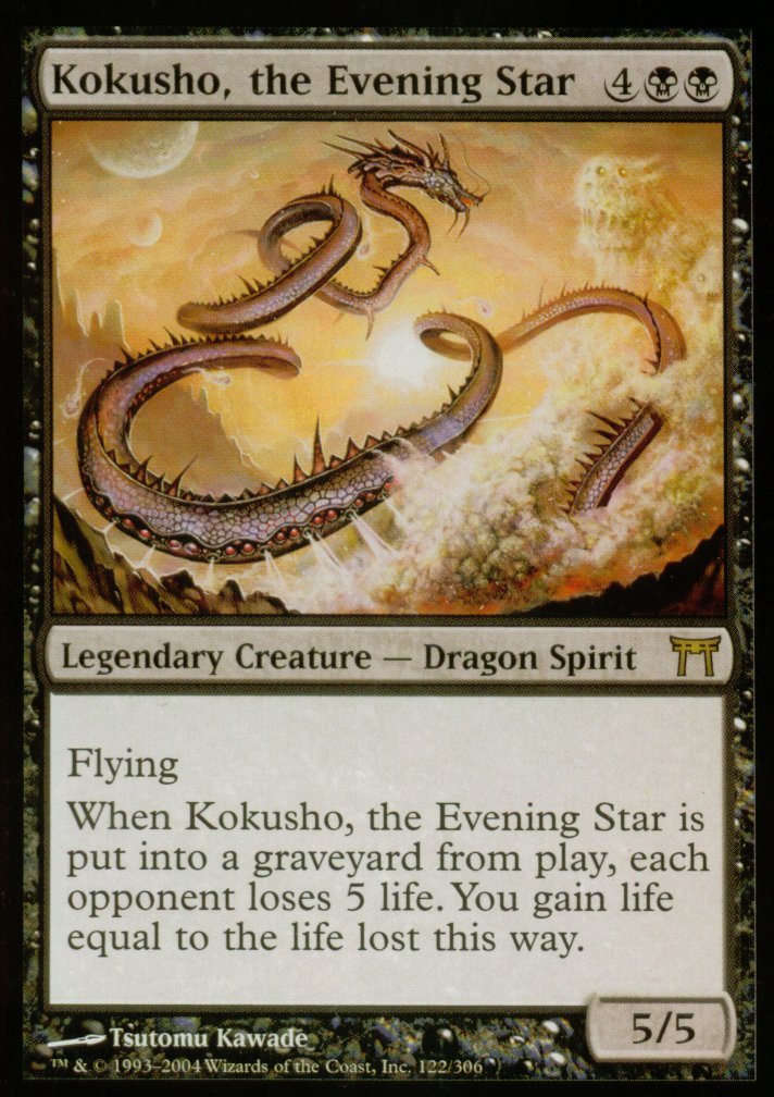 Magic: The Gathering - Kokusho, The Evening Star Card - Champions of Kamigawa Expansion | MTG Collectible Trading Card for Deck Building & Strategy Games