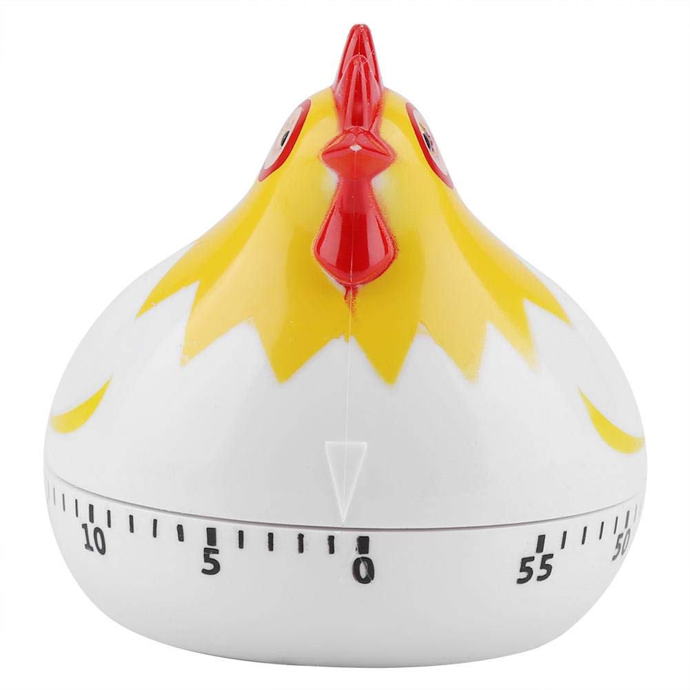 White Chicken Pattern Kitchen Timer - Digital Countdown Timer for Cooking, Baking, BBQ & Meal Prep | Perfect for Home Chefs & Baking Enthusiasts
