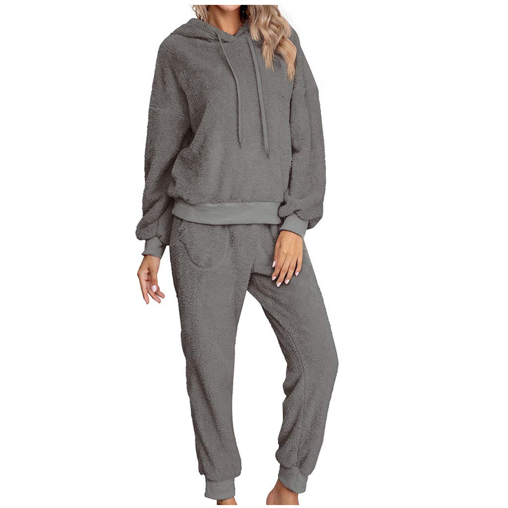 ATRISE Women's Ripped Hole Pullover Hoodie & Jogger Sweatpants Set - Casual Tracksuit for Running, Gym, Yoga & Lounge Wear - Sporty Jumpsuit Outfit for Women