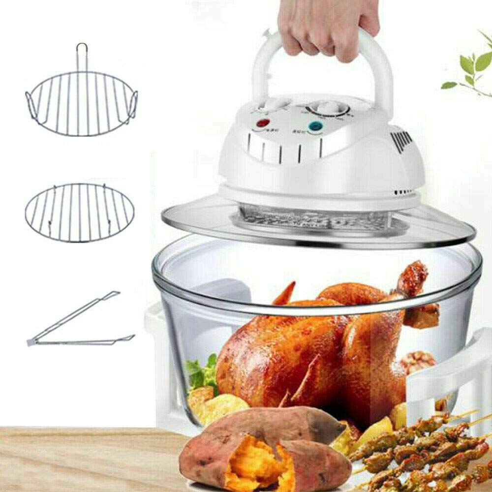 17L Air Fryer Convection Oven - Electric Cooker with 60°C-250°C Temperature Control for Frying, Roasting, Steaming & Defrosting | Large Capacity Countertop Oven for Healthy Cooking, Meal Prep & Family Dinners