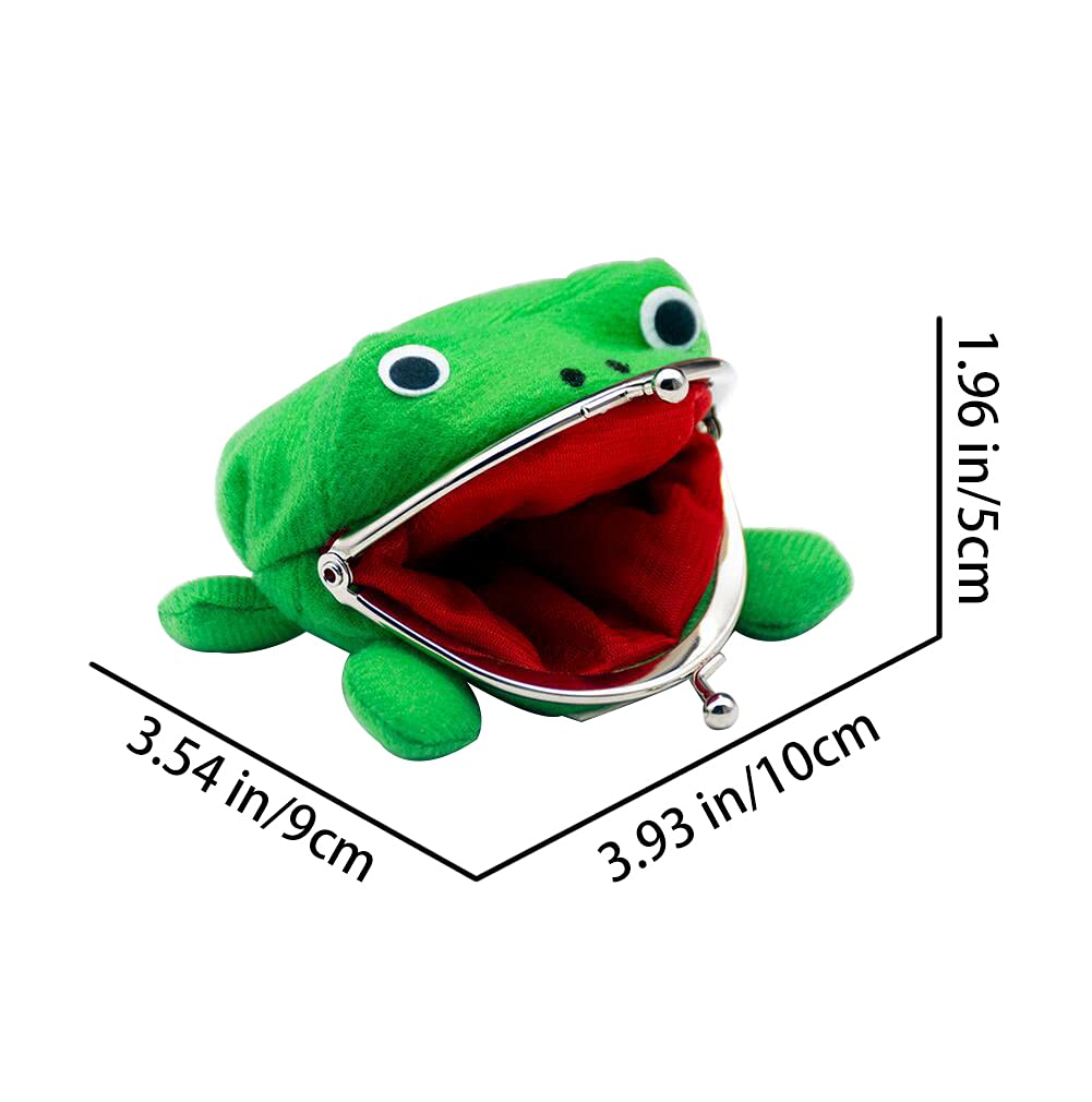 ZKTSRY Ninja Frog Wallet - Anime Plush Frog Coin Purse & Cosplay Accessory | Cute Green Frog Change Pouch for Anime Fans, Kawaii Collectors & Convention Goers | Perfect for Cosplay Events, Gift Giving & Daily Use