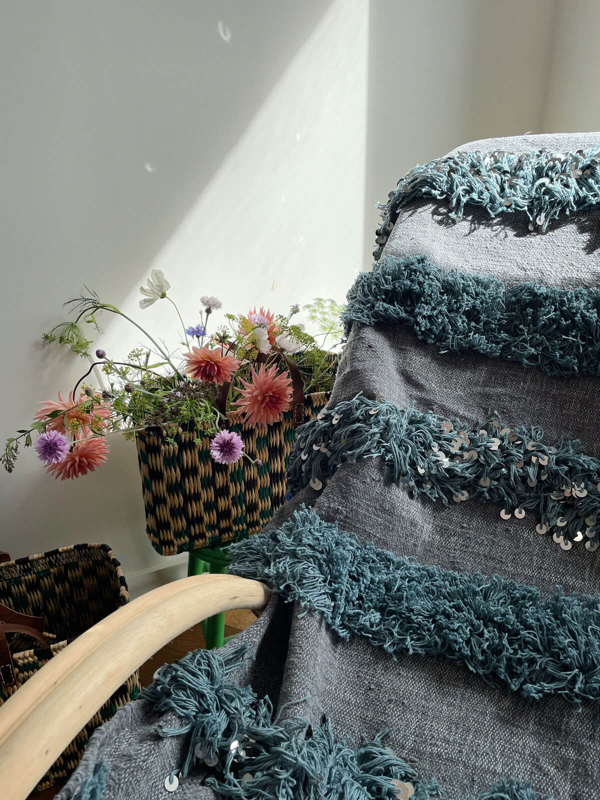Authentic Moroccan Handira Wedding Blanket No. 132 - Handmade Berber Textile for Boho Home Decor, Wedding Gift & Cozy Throw - Perfect for Bohemian Bedrooms, Sofa Throws & Cultural Home Accents