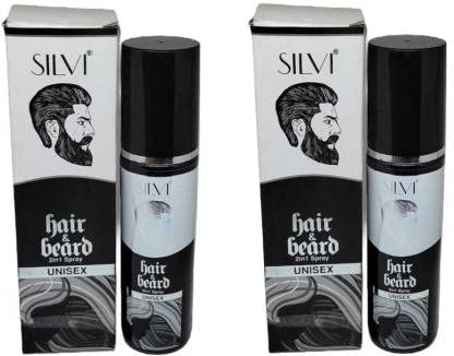 Silvi Unisex 2-in-1 Hair & Beard Styling Spray - 100ml (Pack of 2) for Men & Women - Perfect for Daily Grooming, Styling & Volume Boost