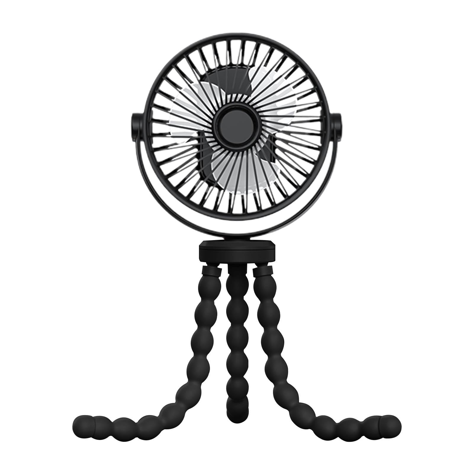 3-Speed USB Rechargeable Crib Fan - Portable & Quiet Handheld Cooling Fan for Bedroom, Stroller, Treadmill, Travel, Camping | Perfect for Babies, Home Office & Outdoor Activities