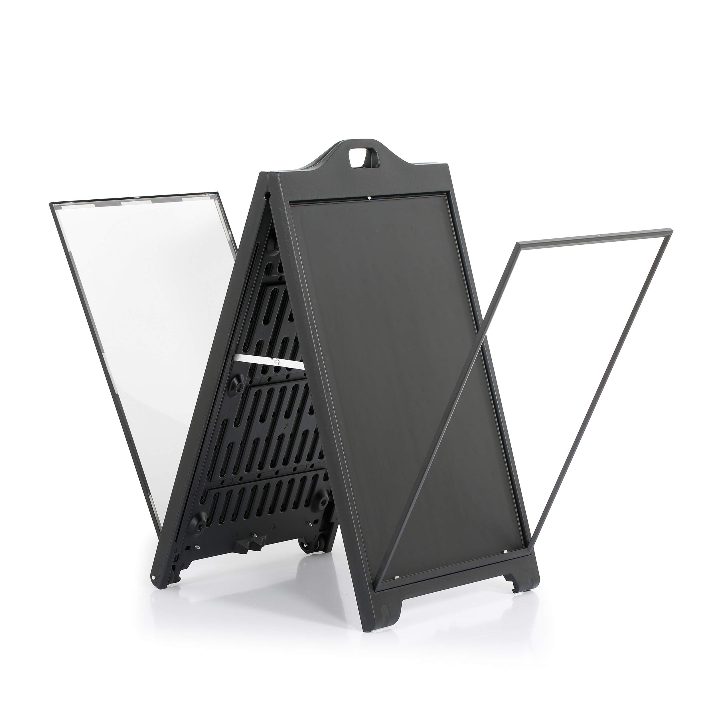 Double-Sided 24x36 Inch A-Frame Sandwich Board Sign with Lens Cover - Portable Sidewalk Menu Display for Restaurants & Cafes (2 Pack) | Ideal for Outdoor Advertising, Events & Promotions