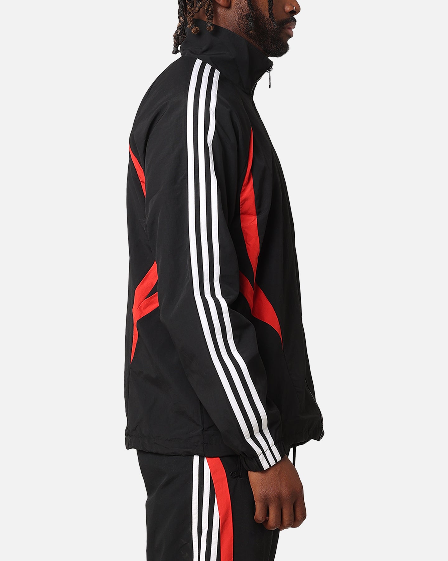 Adidas Archive Track Jacket for Men - Black & Better Scarlet Color - Lightweight Running Hoodie for Gym, Jogging & Casual Wear
