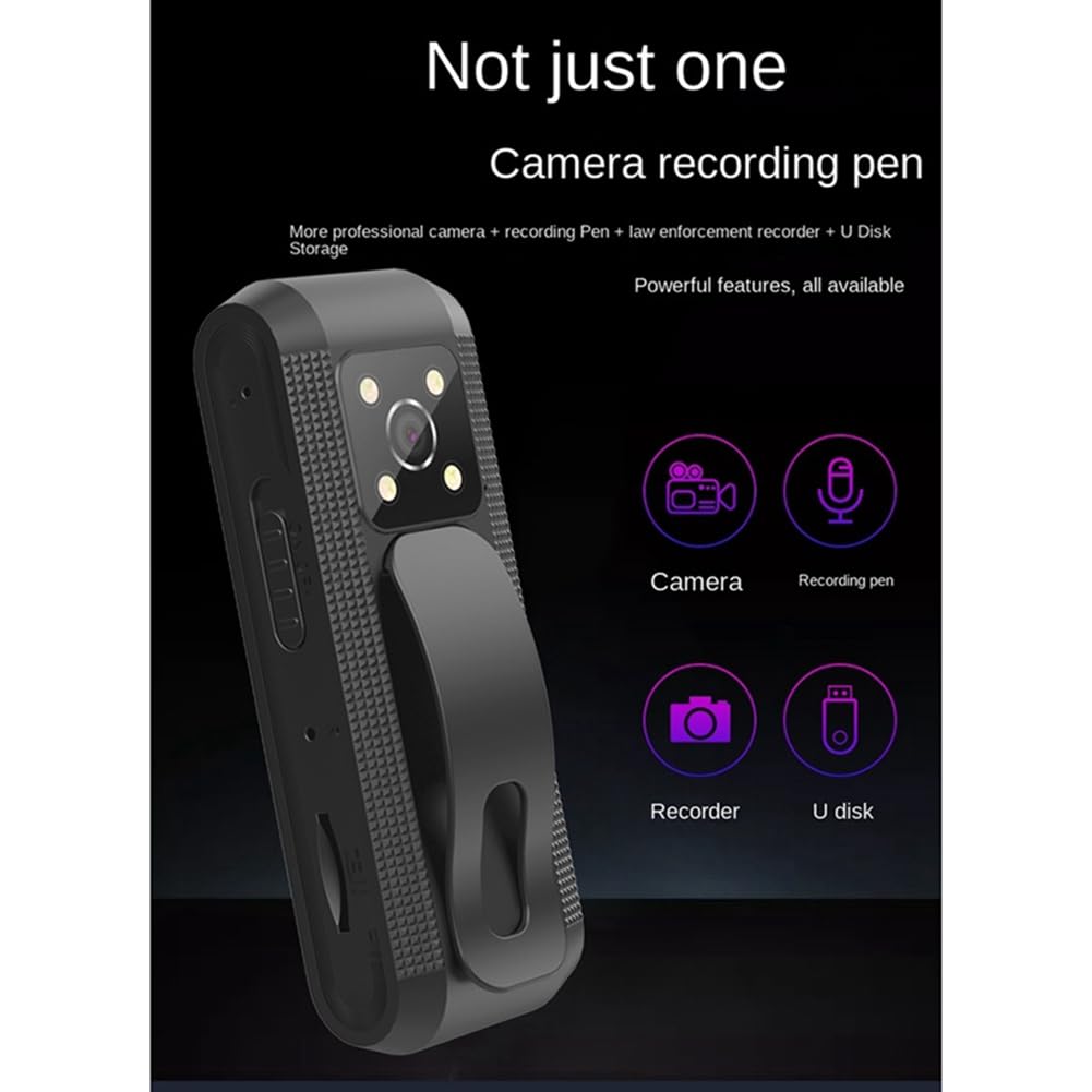 FLCIVSH HD 1080P Mini Spy Camera Pen - Night Vision, Motion Detection, Small Hidden Body Camera for Home Security, Office Surveillance & Secret Recording (DVR Camcorder) - Perfect for Covert Monitoring, Nanny Cams & Evidence Collection
