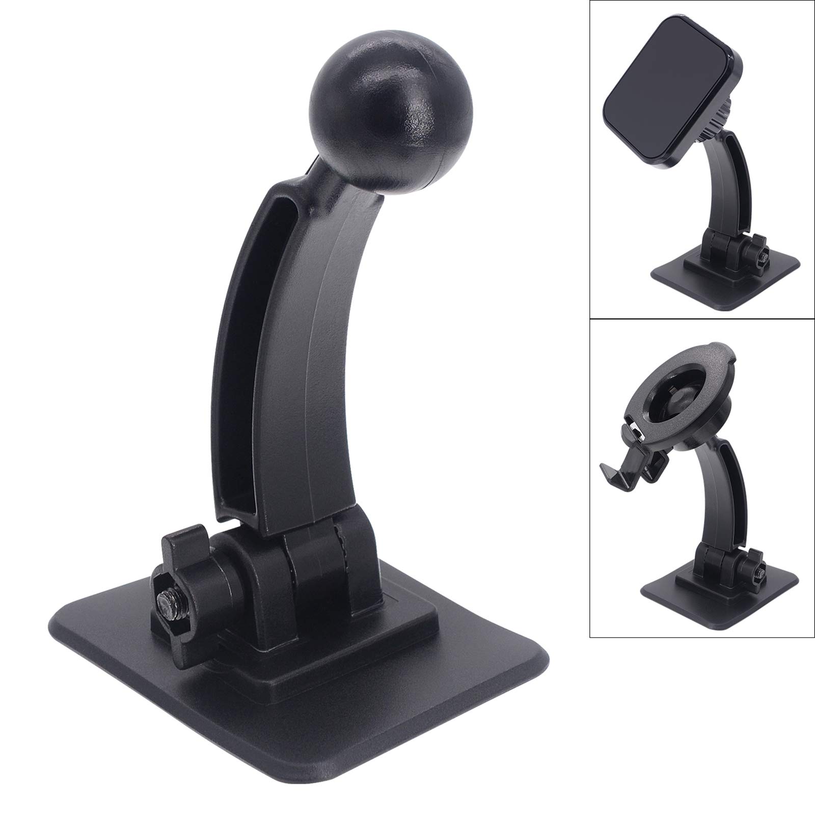 iSaddle 17mm Sticky Adhesive Mount Holder for Garmin GPS & Smartphones - Universal Car Windshield & Dashboard Mount with Flexible Base for Garmin Nuvi GPS Navigator & Magnetic Phone Holder - Perfect for Road Trips, Commuting & Navigation