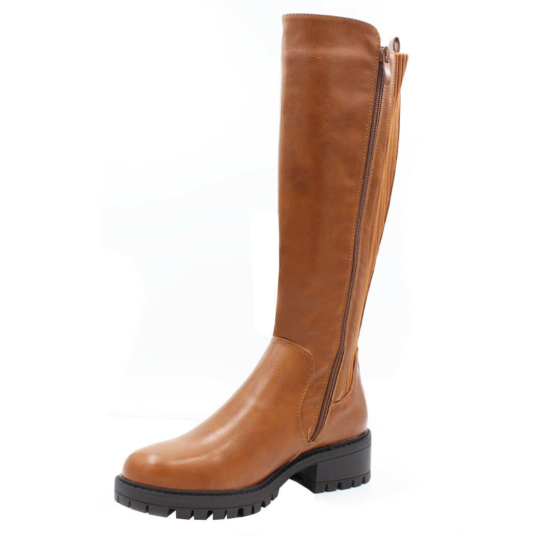 Women's Knee High Socks Boots - Chunky Heel Wide Calf Riding Boots for Ladies (US Size 3-8) | Stylish Winter & Fall Fashion for Casual Outfits, Office Wear & Outdoor Activities