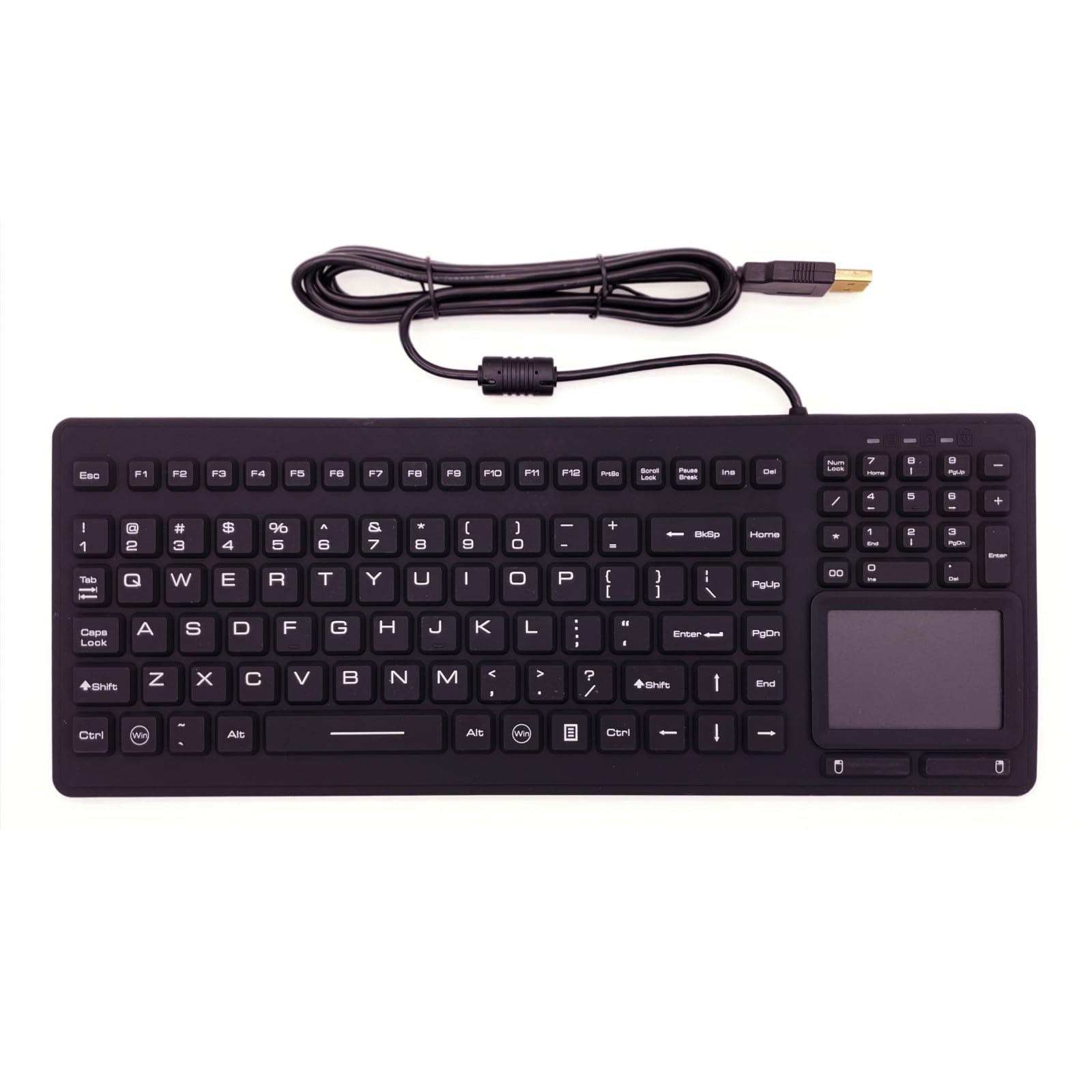 DSI Industrial Waterproof Keyboard - 107 Keys with Touchpad, Spill-Resistant & Durable Design for Harsh Environments | Perfect for Factories, Warehouses & Outdoor Use