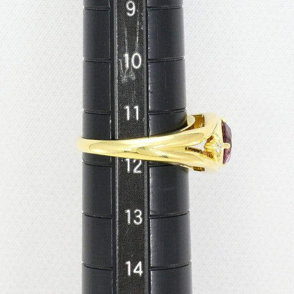 18K Yellow Gold Rhodolite Garnet Diamond Ring for Women - Elegant Vintage Style Engagement & Wedding Jewelry Gift - Perfect for Anniversaries, Proposals, and Special Occasions