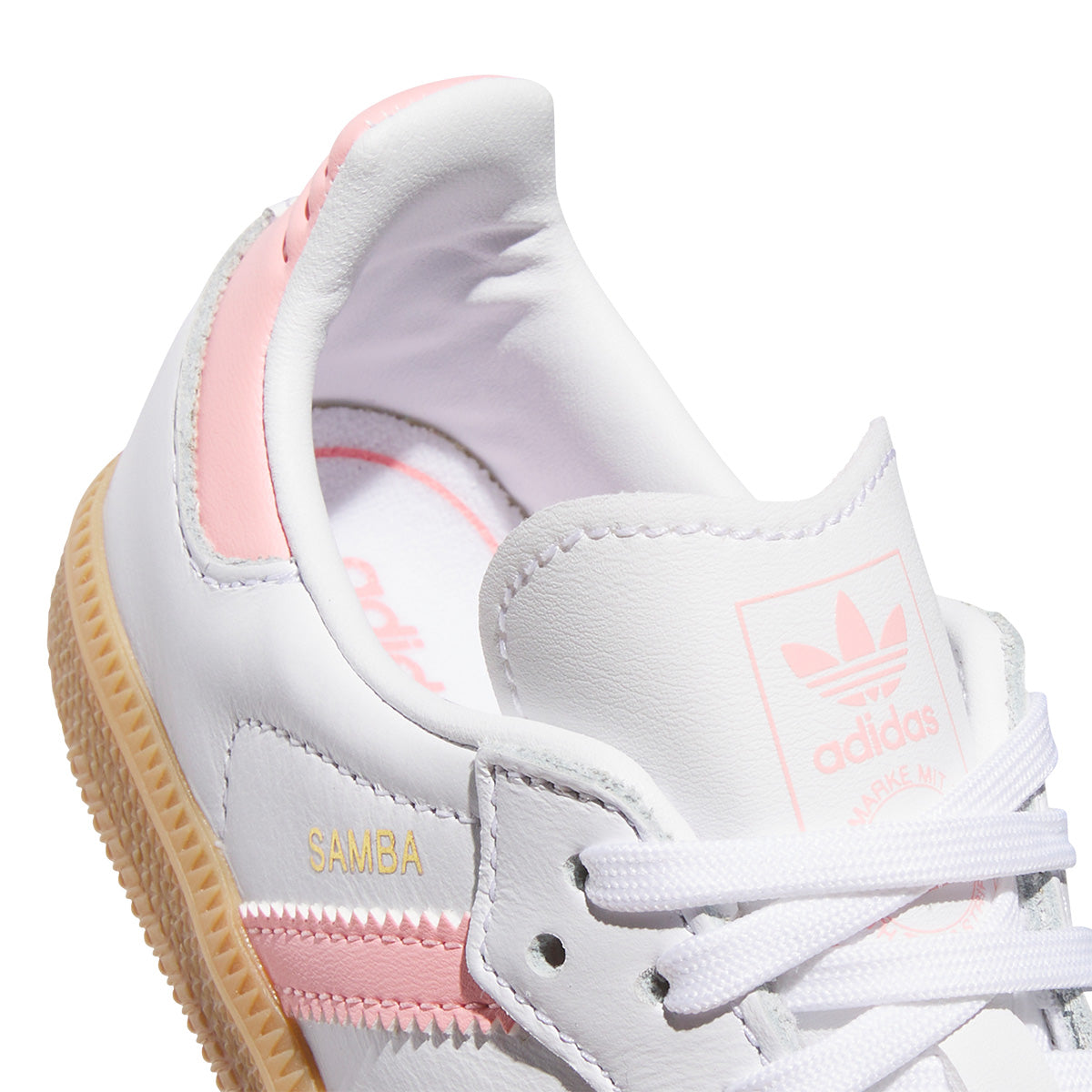 Kids Samba OG Sneakers - White Semi Pink Spark - Comfortable & Stylish Shoes for Boys & Girls - Perfect for School, Sports & Casual Wear