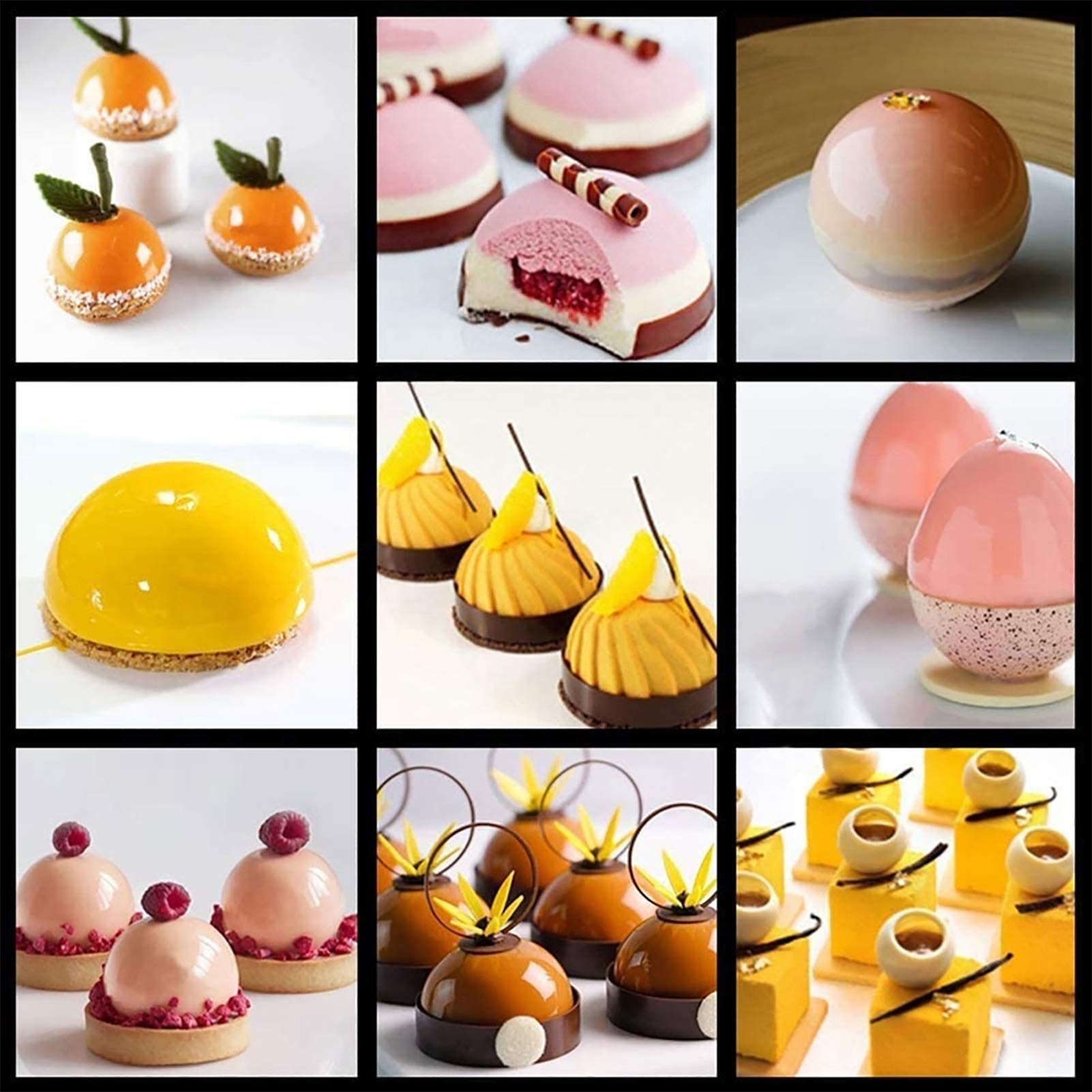 Premium 6-Cell Silicone Half Sphere Mold - Food Grade, Microwave & Freezer Safe for Baking, Candy Making & Ice Cubes - Perfect for Cakes, Desserts & Party Treats