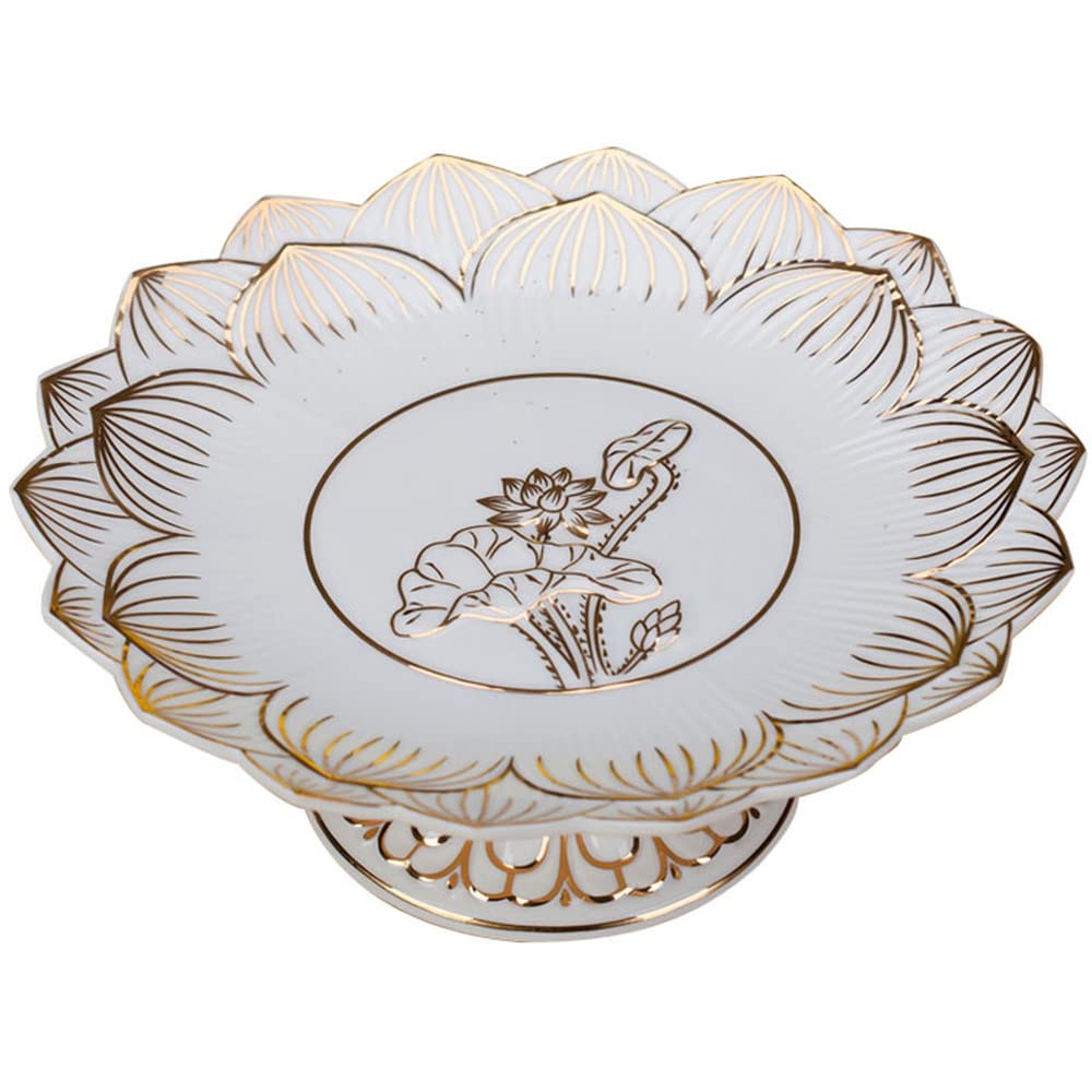 18cm Buddha Fruit Plate - Buddhist Offering Plate for Home Altar, Meditation & Spiritual Decor - Perfect for Puja, Prayer & Zen Home Decoration