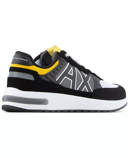 ARMANI EXCHANGE Men's Colorblocked Lace-Up Sneakers | Stylish Casual Shoes for Men | Perfect for Everyday Wear, Work & Street Fashion
