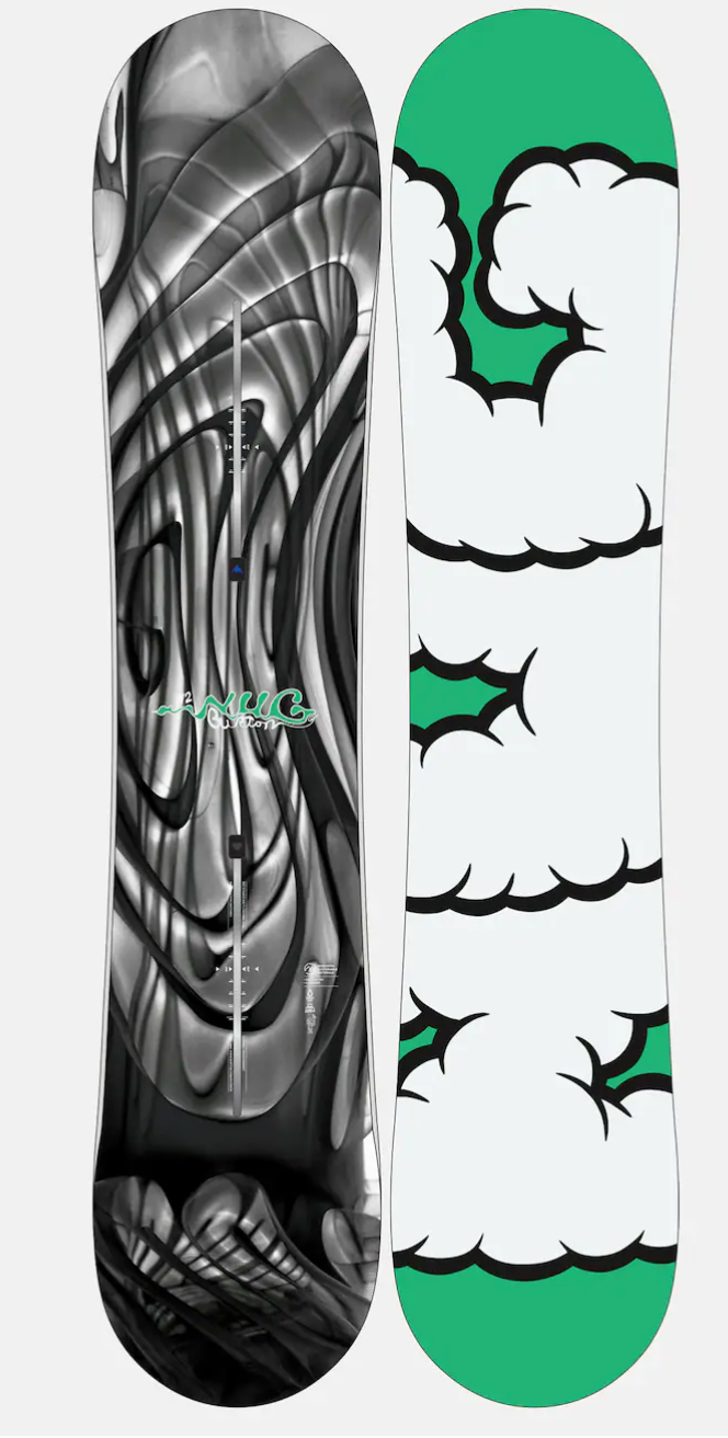 Burton Nug 2011 Re-Release Snowboard - Classic Freestyle Board for Park & Powder Riding - Perfect for All-Mountain & Backcountry Adventures