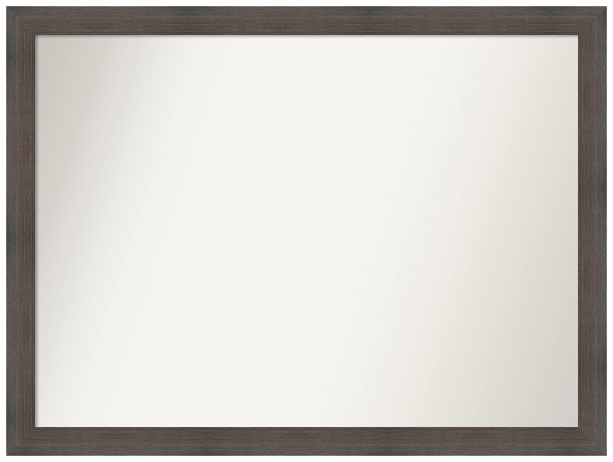 Amanti Art Non-Beveled Custom Wall Mirror 27x36 Inches - Solid Hardwood Chocolate Brown Narrow Frame - Bathroom, Living Room, Bedroom Decor - Various Sizes Available