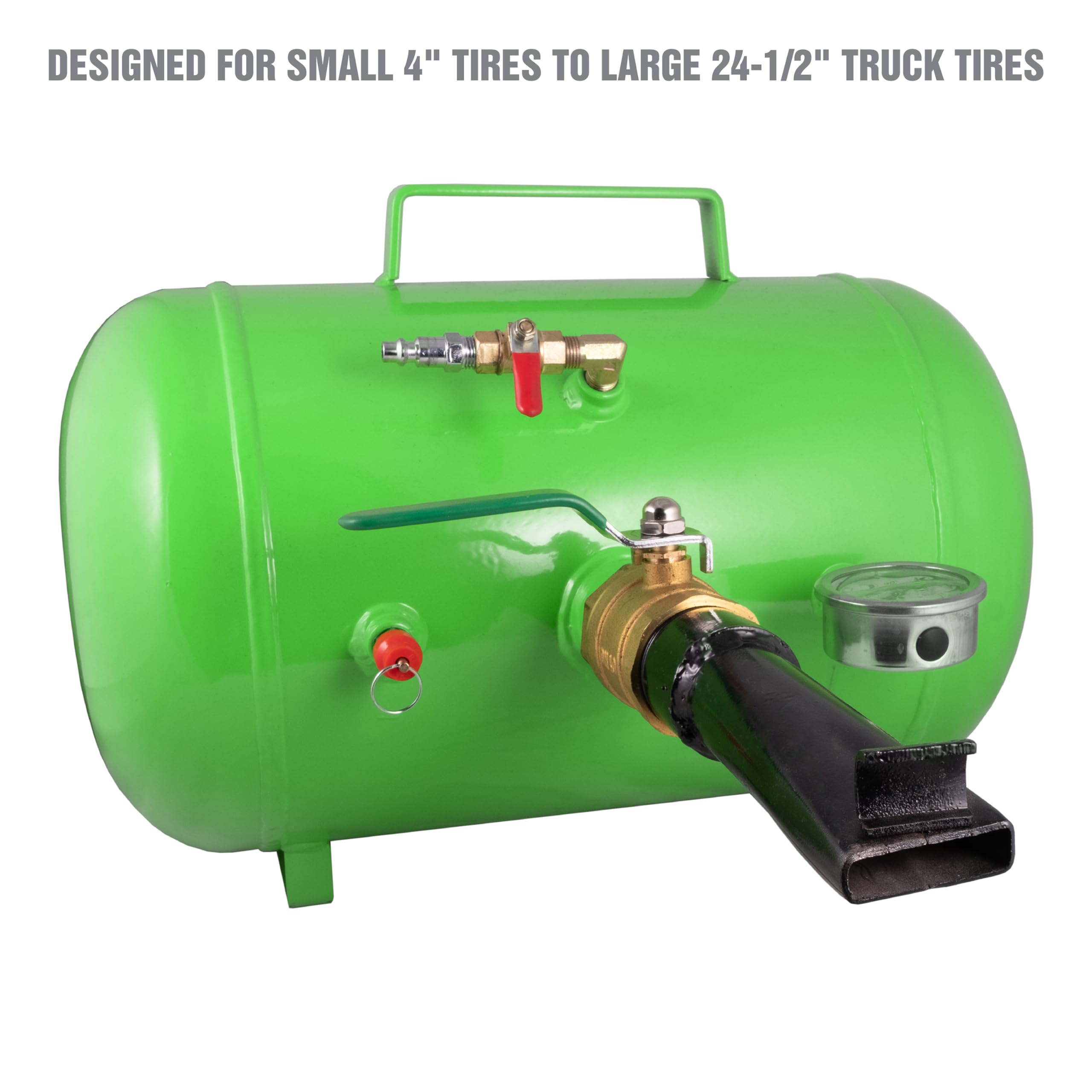 OEMTOOLS 24449 5 Gallon Tire Bead Seater - Heavy Duty Bead Blaster for 4” to 24.5” Tires with 150 PSI Capacity | CE-Certified Steel Tank | Ideal for Auto Shops, Farm Equipment & Off-Road Vehicles