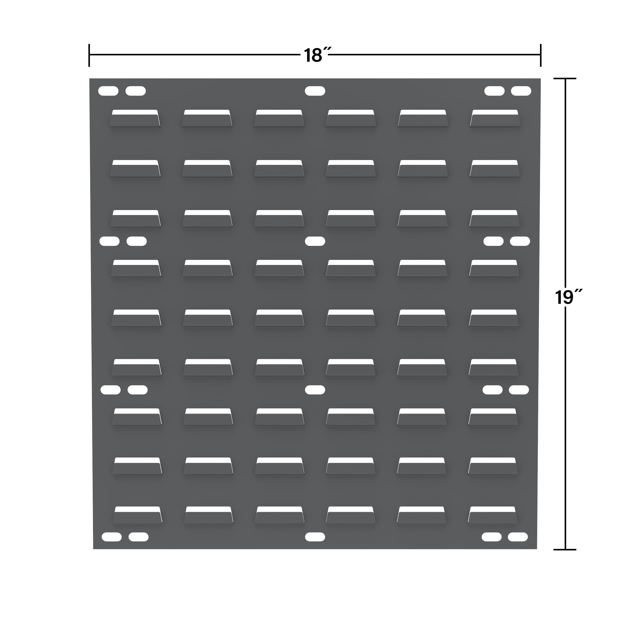 Akro-Mils 30618 18x19 Inch Grey Steel Panel for Mounting Akro Bins - Pack of 4 | Durable Storage Organizer for Garage, Workshop & Warehouse Shelving