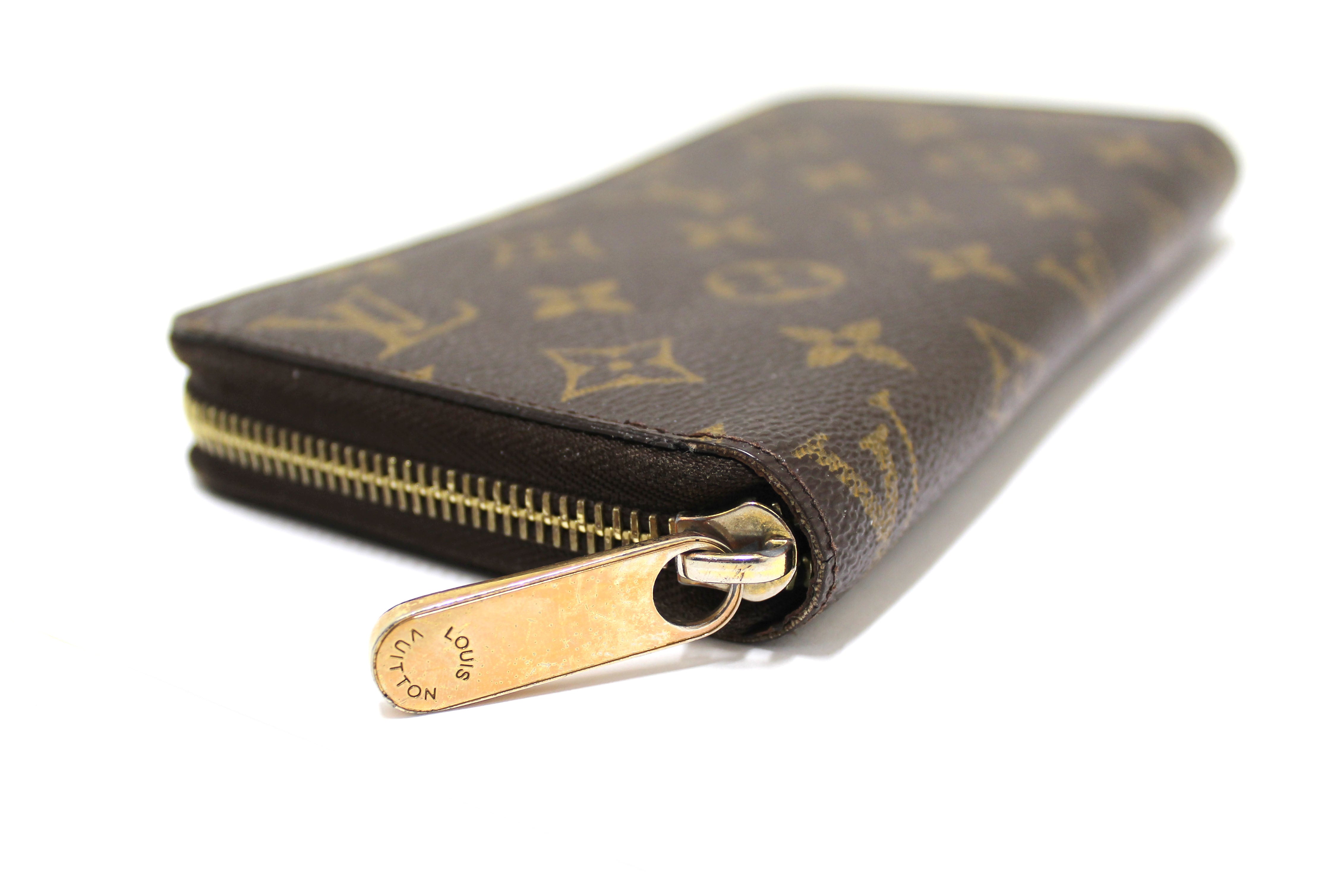 Authentic Louis Vuitton Monogram Canvas Zippy Wallet - Genuine Leather Brown Interior for Men & Women | Luxury Compact Wallet for Travel, Business & Everyday Use