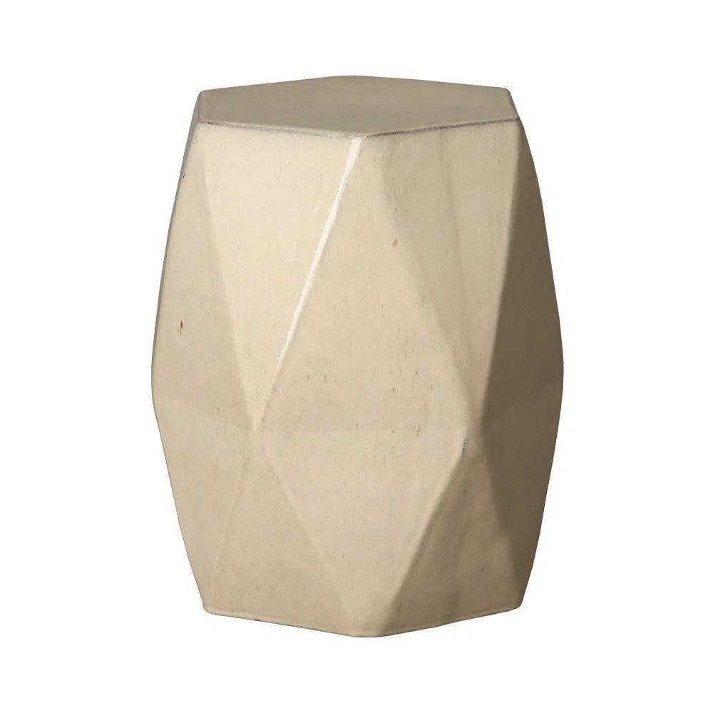18 Inch Brilliant Matrix Ceramic Garden Stool - Outdoor Patio Decor, Indoor Accent Furniture for Living Room, Porch & Garden Seating
